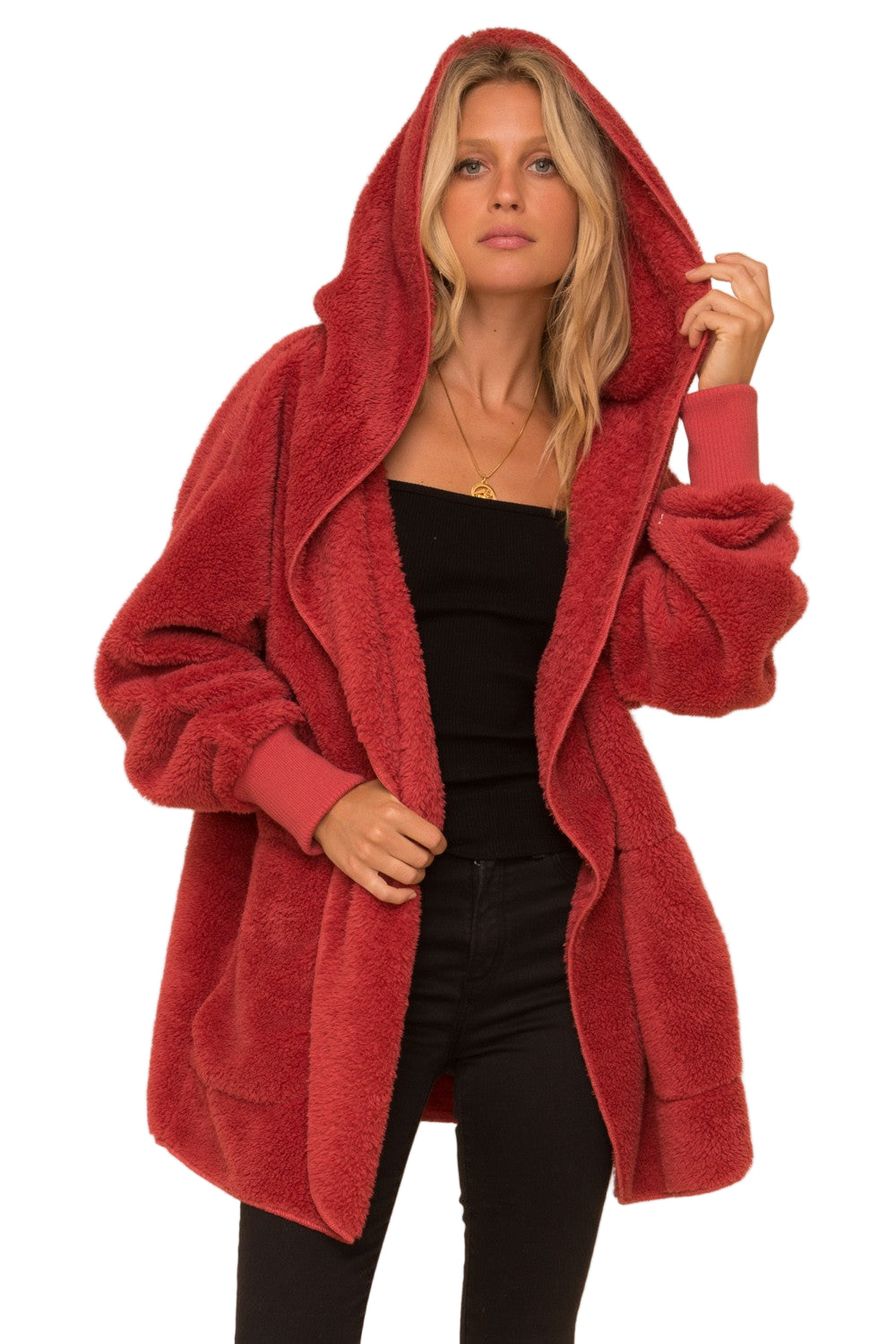 Faux Fur Hooded Jacket