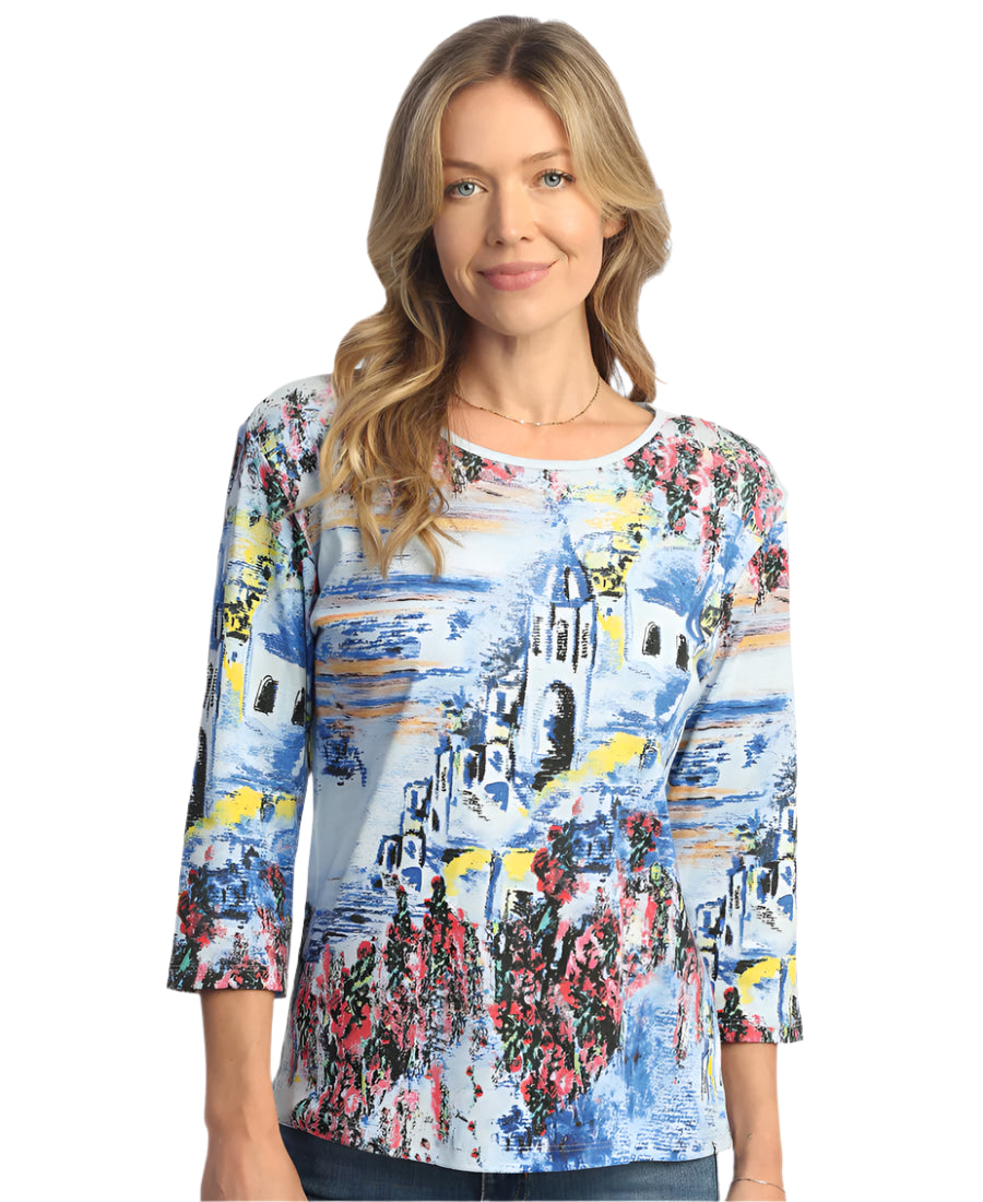 C - Greece 3/4" Sleeve Top