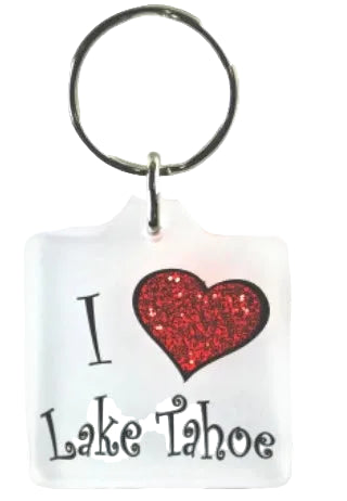 Keychain - Glitter Heart Frosted