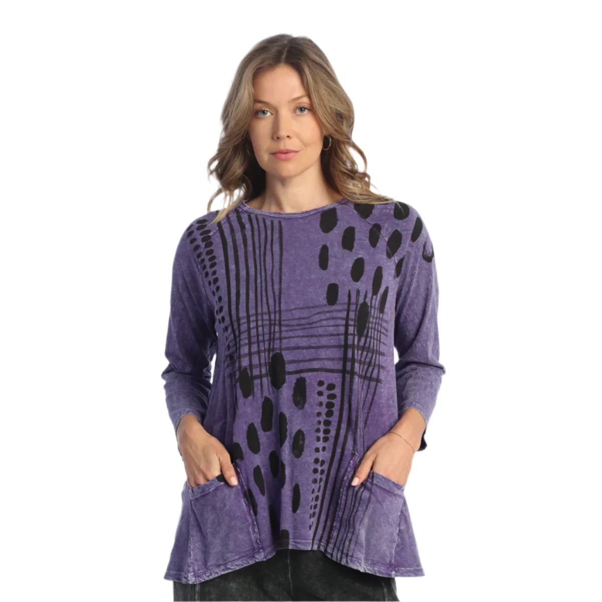 Patch Pockets Tunic Top - Golden