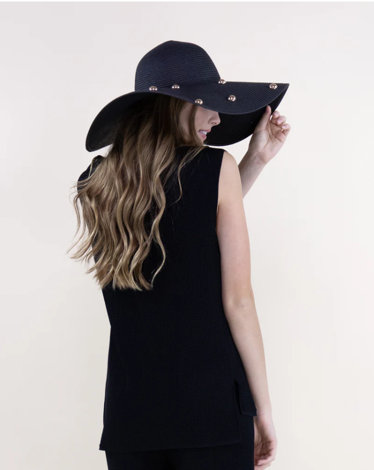 Glam Studded Floppy Hat
