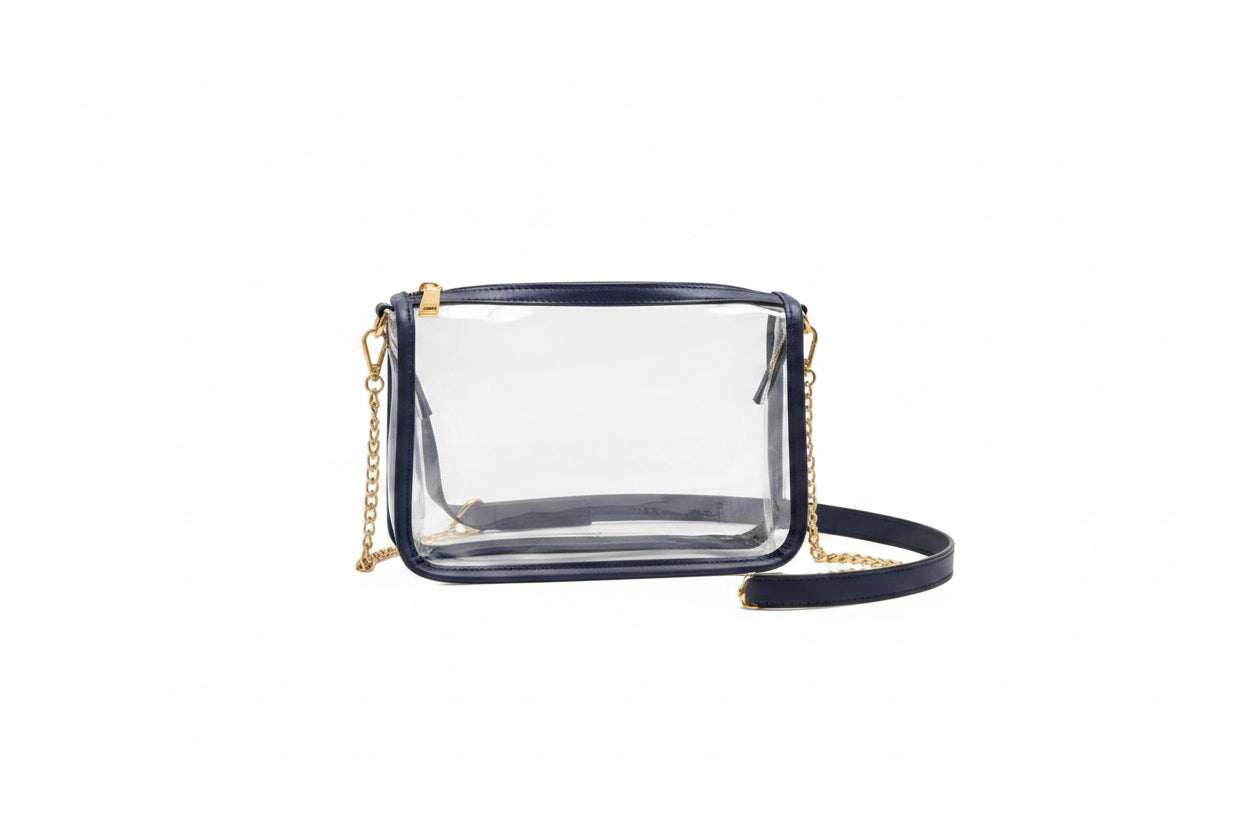 Clear Bag with Chain Strap and Short Strap