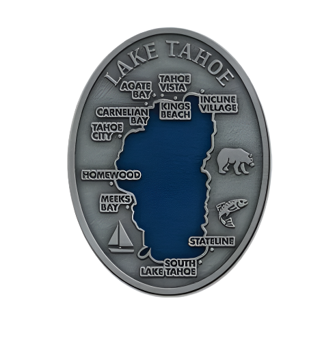 Magnet - Oval 3D Lake Tahoe