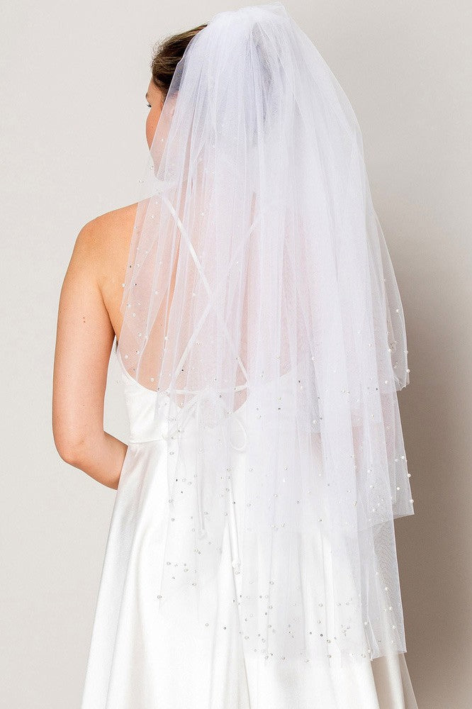 3 Tiers Pearl Veil