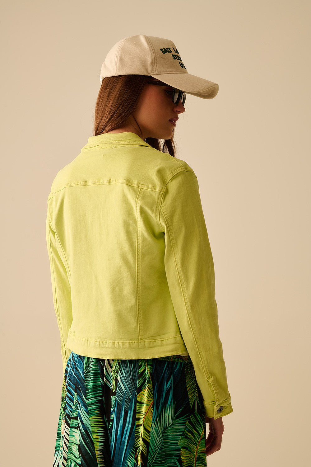 Stretch Denim Jacket With Pockets
