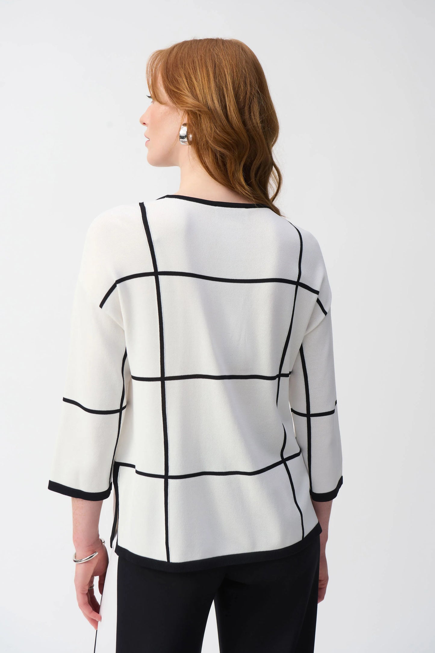 Geometric Casual Scoop Neck Top