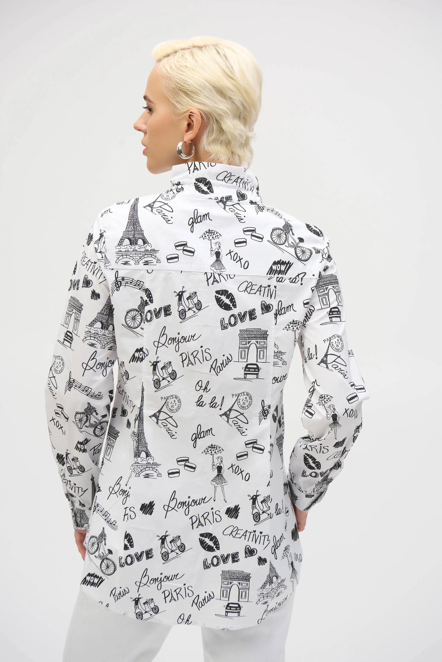 Buttoned Graphic Casual Shirt