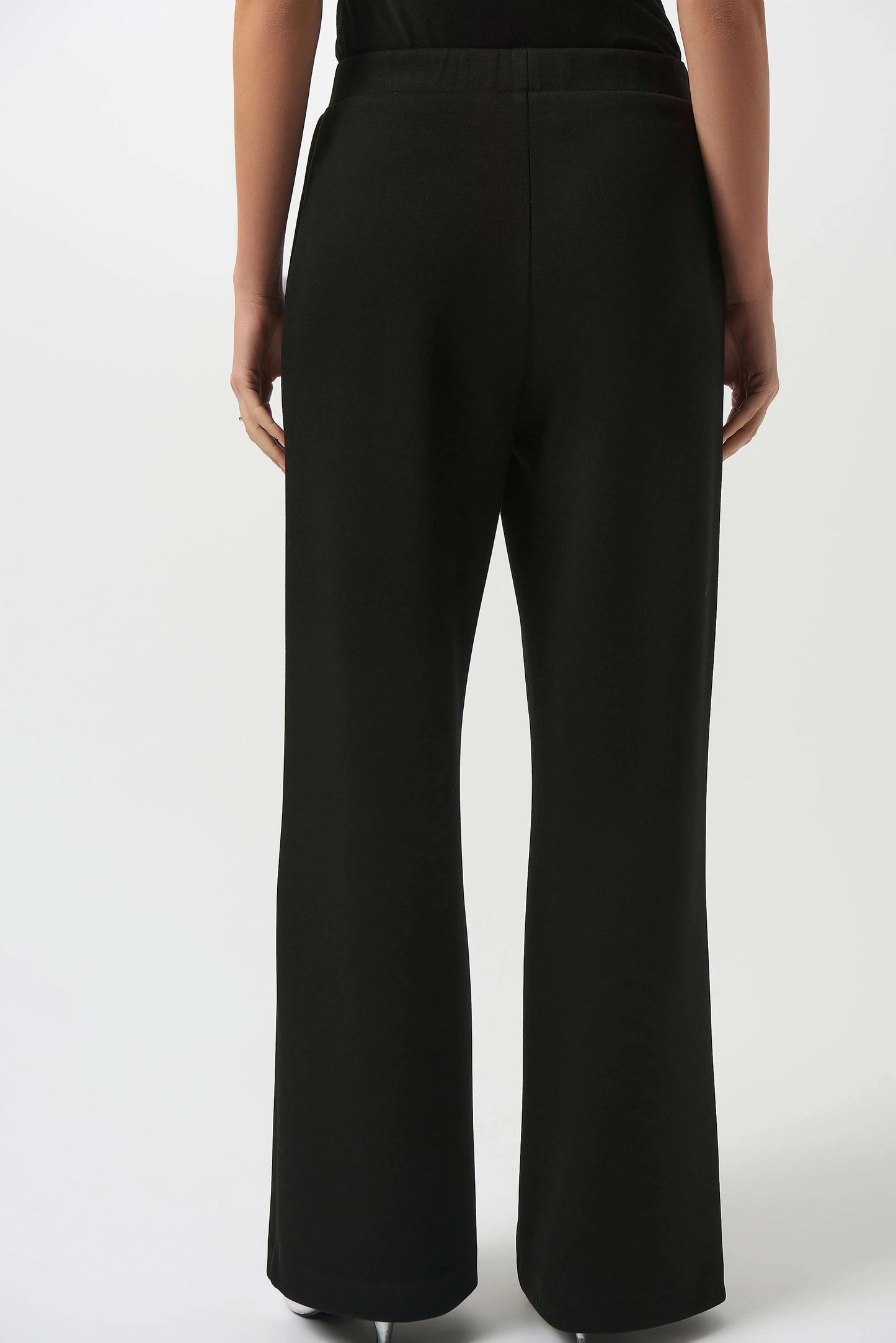 Scuba Jersey Wide-Leg Pull-On Pants