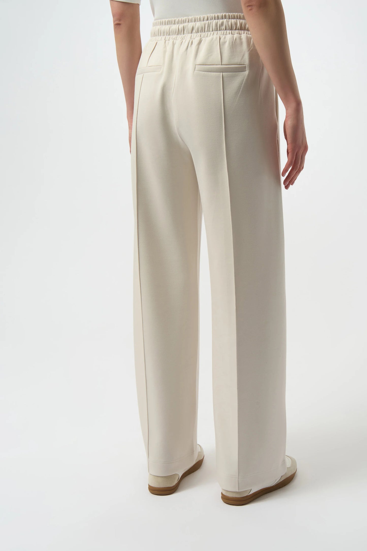 Scuba Jersey Wide Leg Pull-On Pants