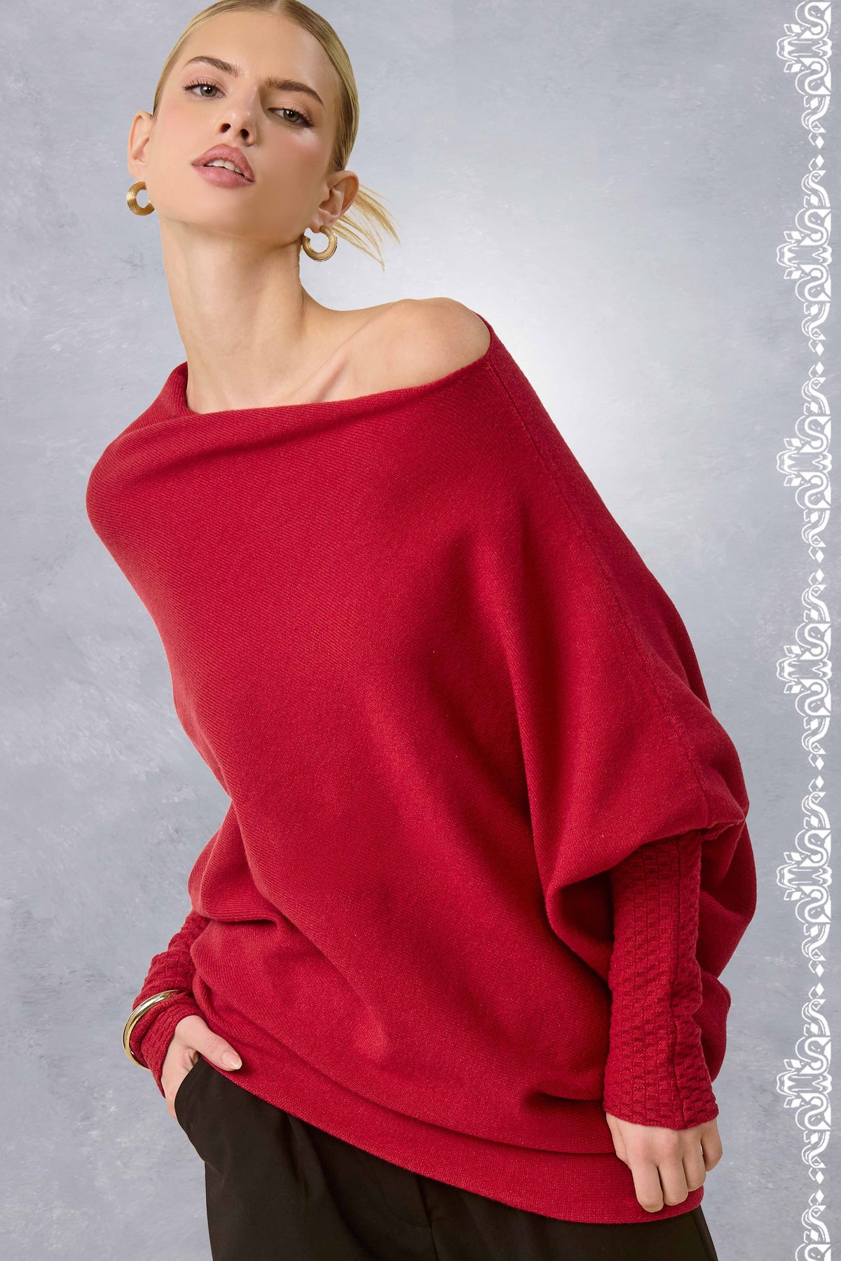 Asymmetrical Off Shoulder Sweater