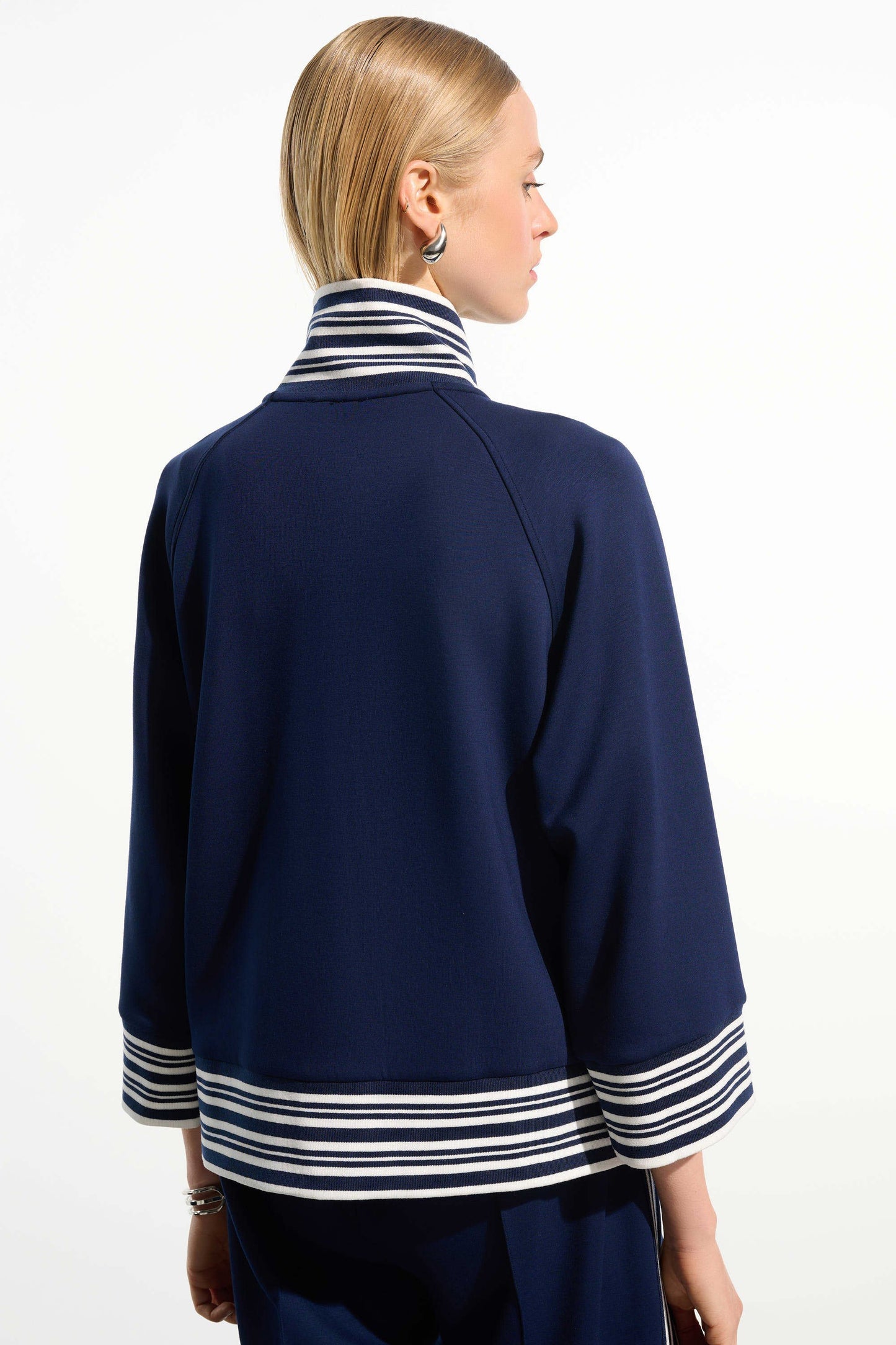 Scuba Jersey Jacket With Funnel Collar
