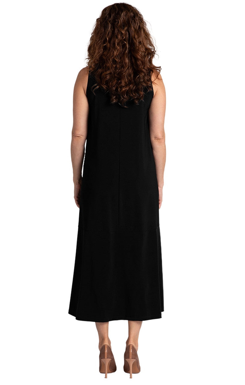 Sleeveless Deep V Maxi Dress