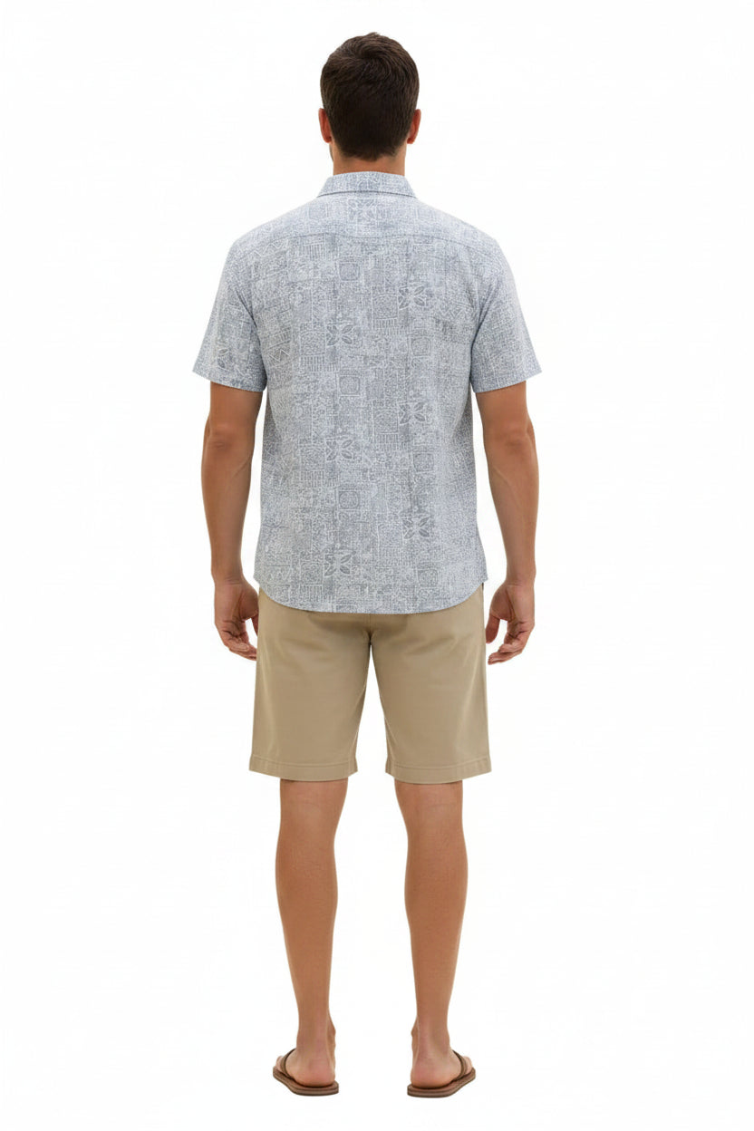 S/S Button Up Shirt with Front Pocket