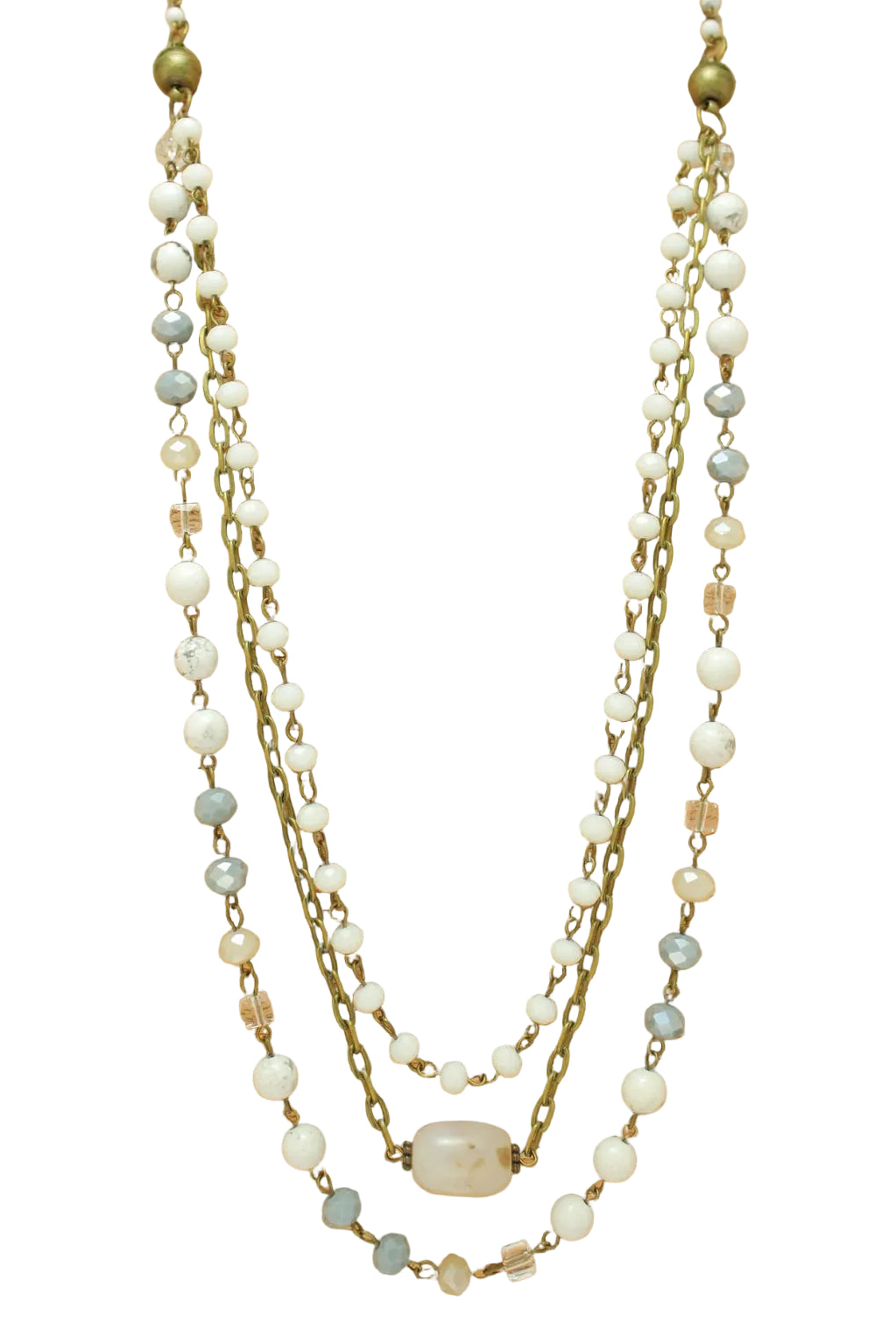 Multistrand 3-Way Magnetic Beaded Necklace