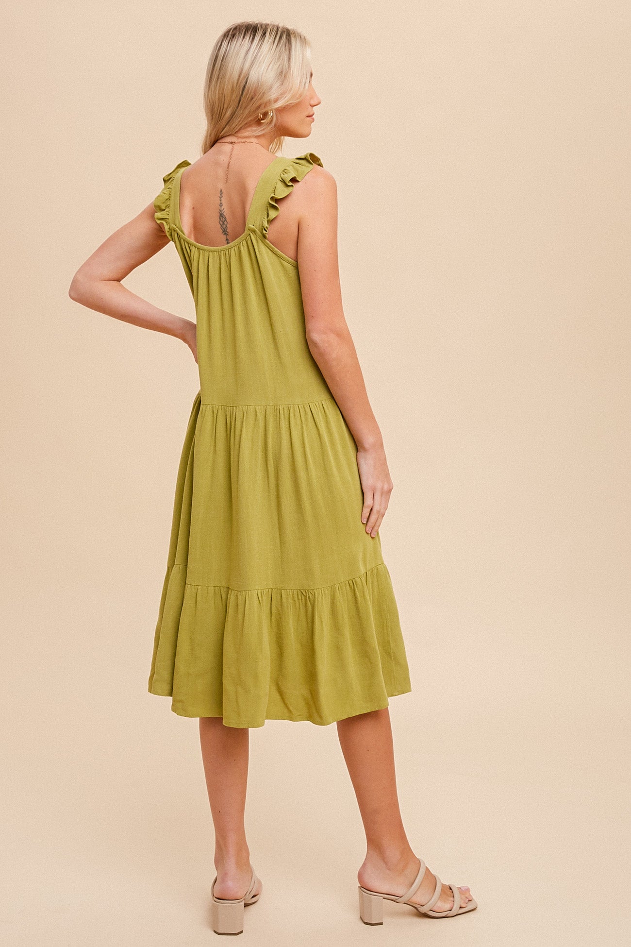 Ruffle Tiered Midi Dress
