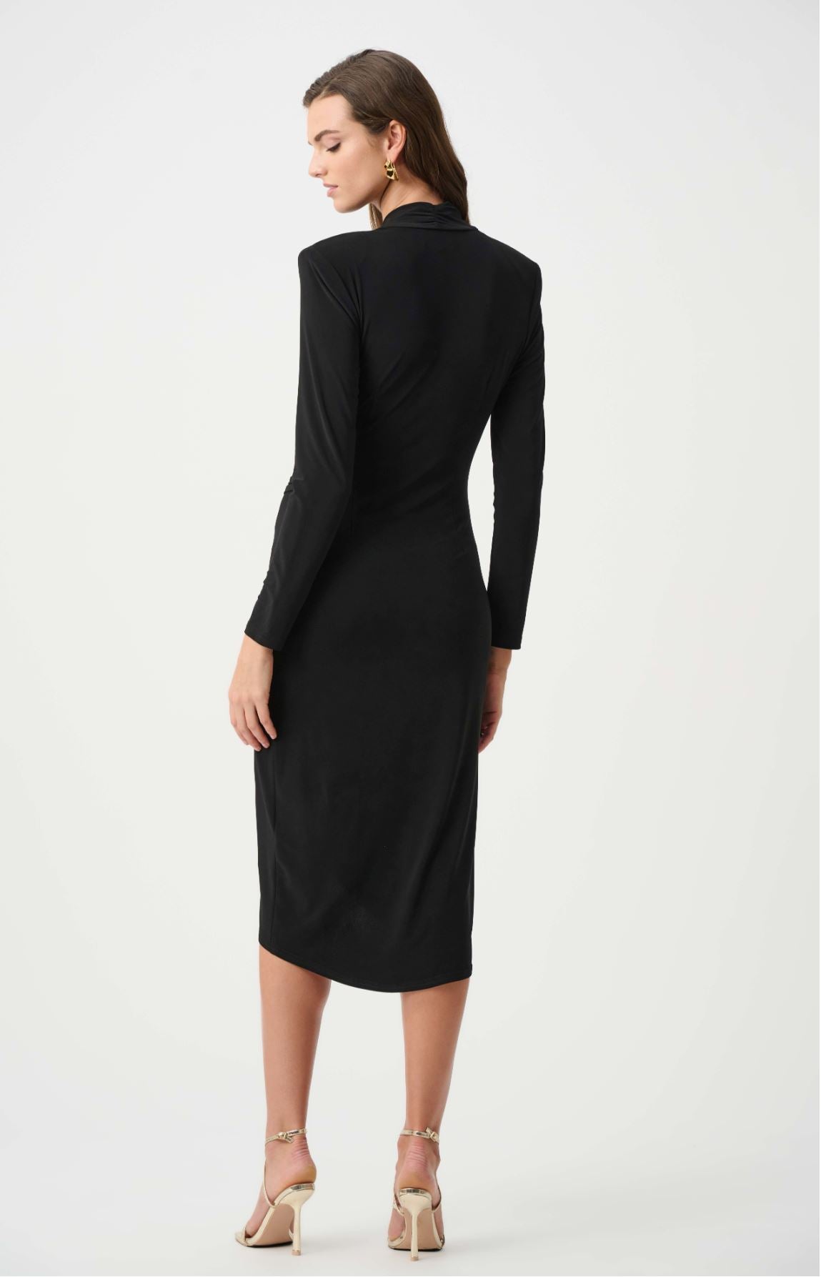 Silky Knit Sheath Wrap Dress
