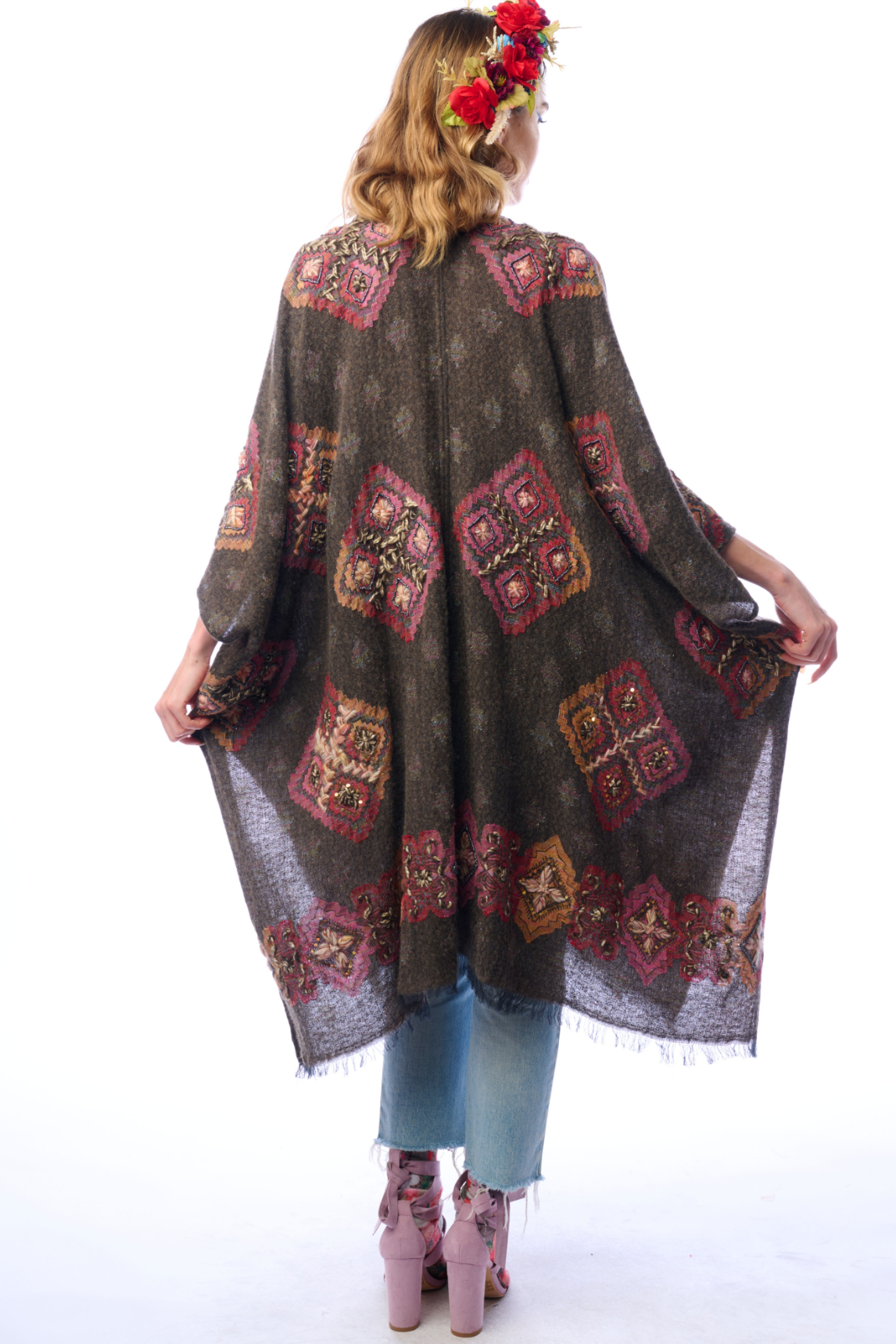 Lola Hand-Embroidered Poncho