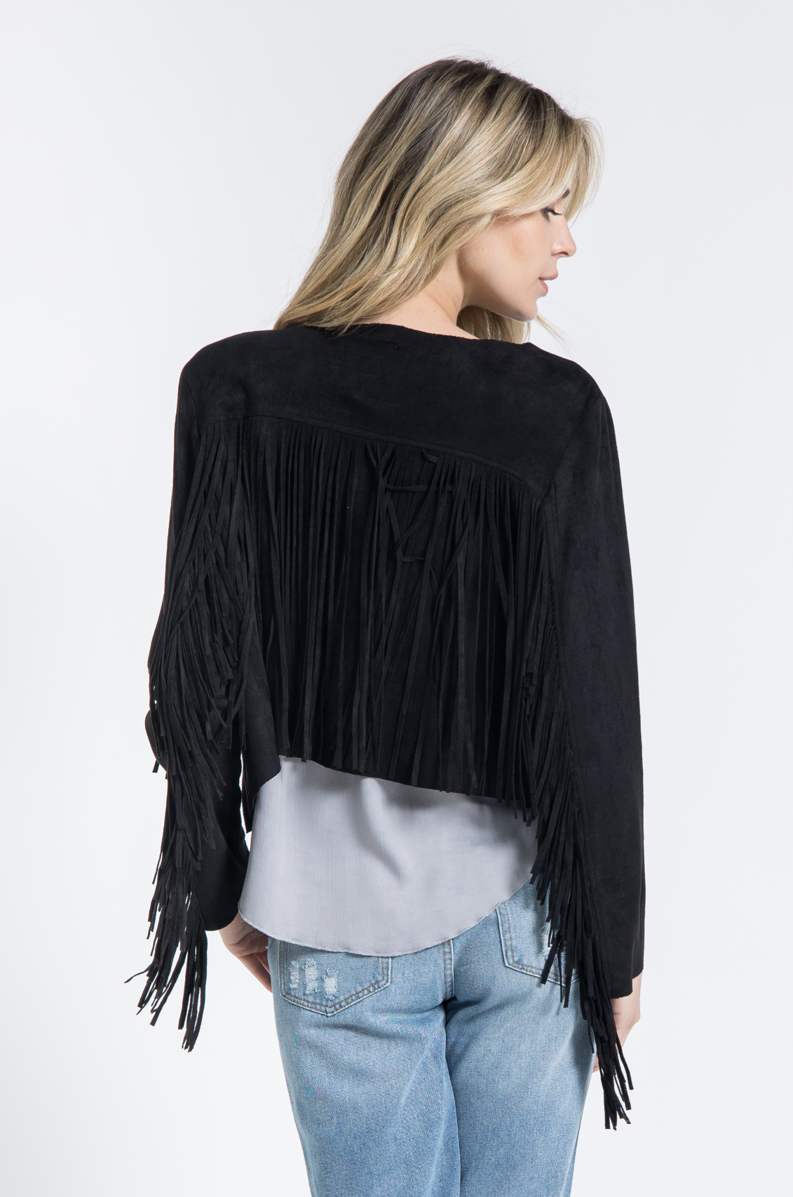 Western Cropped Fringe Jacket
