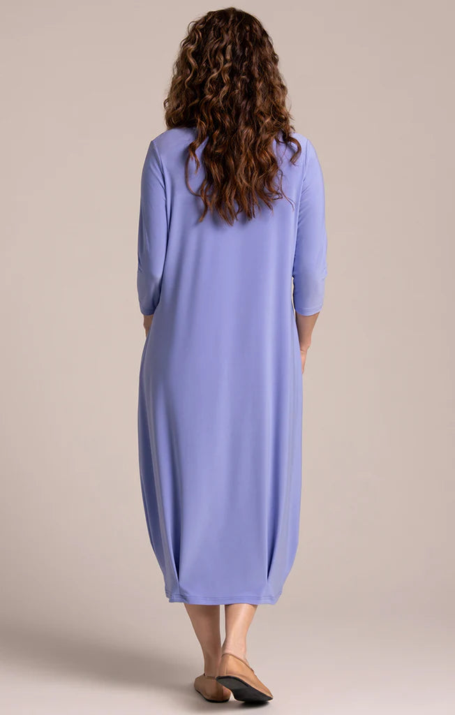 V-Neck Narrow Lantern Dress