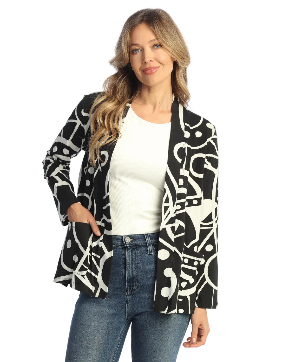Open Cardigan With Pockets - Deja Vu