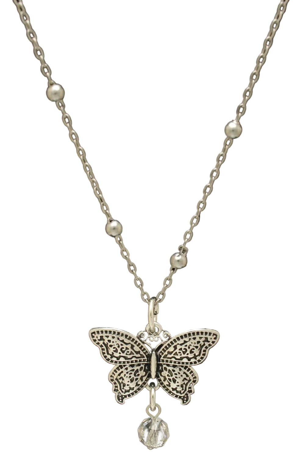 Chain Necklace with Butterfly Pendant