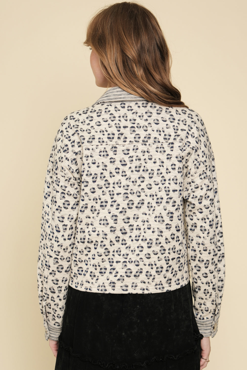Leopard Print Mix Jacket