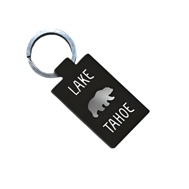 Keychain - Leather Bear Lake Tahoe