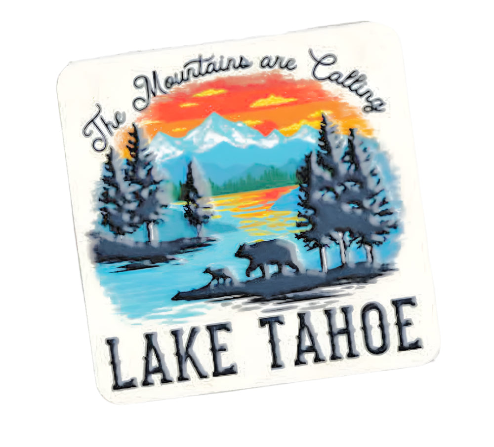 Magnet - Sunset Reflection Metal Lake Tahoe