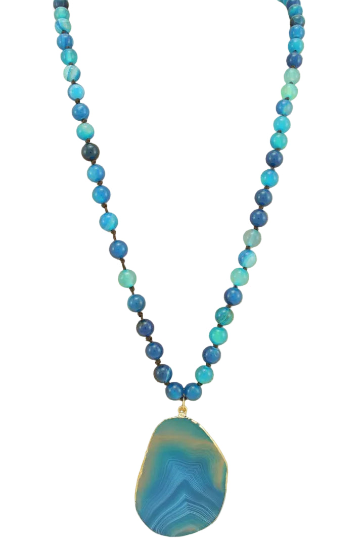 Beaded Necklace with Pendant
