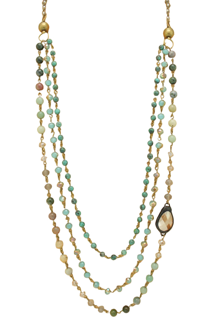 Multistrand Magnetic Beaded Necklace