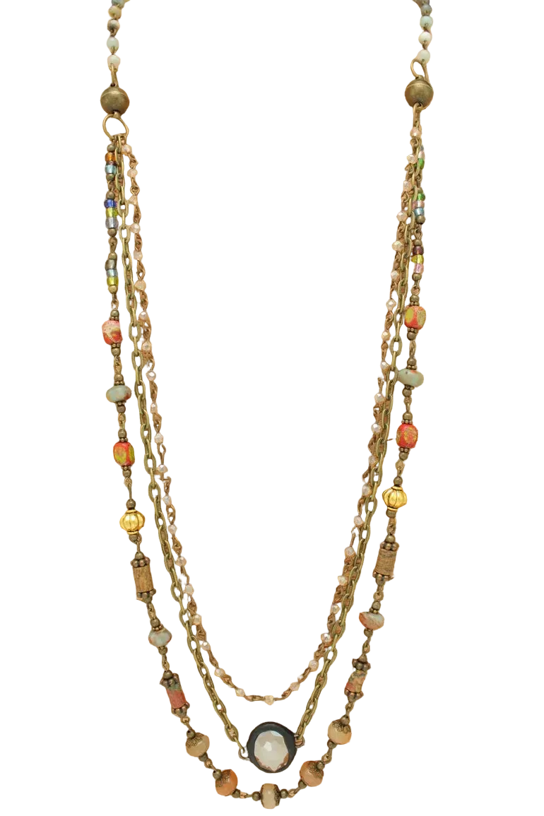 Multistrand Magnetic Beaded Necklace