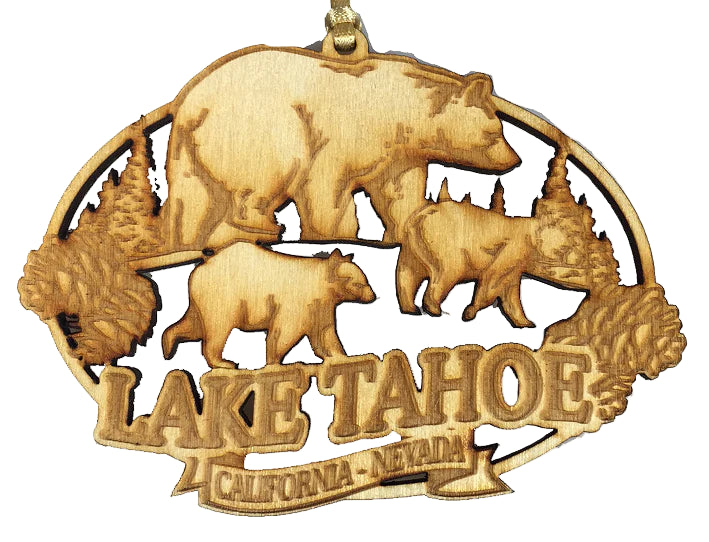 Ornament - Wood 3 Bears