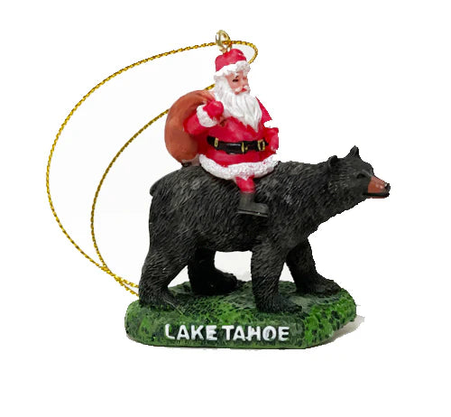 Ornament - Santa on Bear back Lake Tahoe