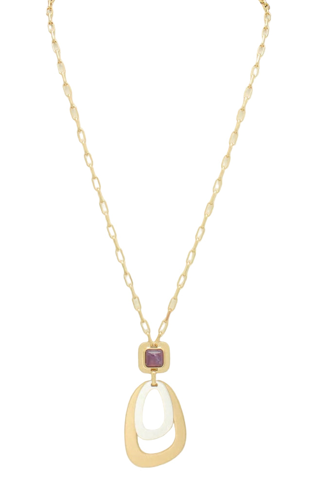 Long Chain Necklace with Pendant