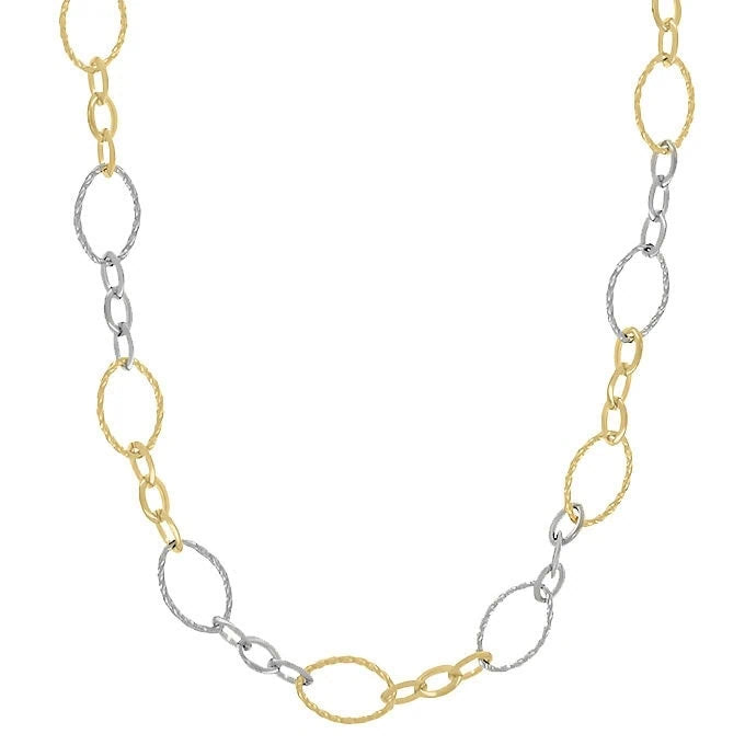 Eva 2 Tone Chain Necklace 28"