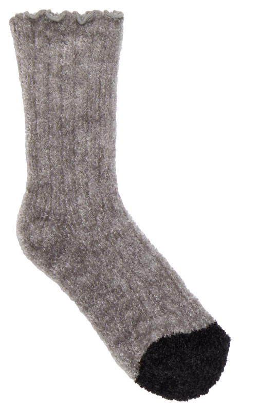 L 2pk Chenille Socks