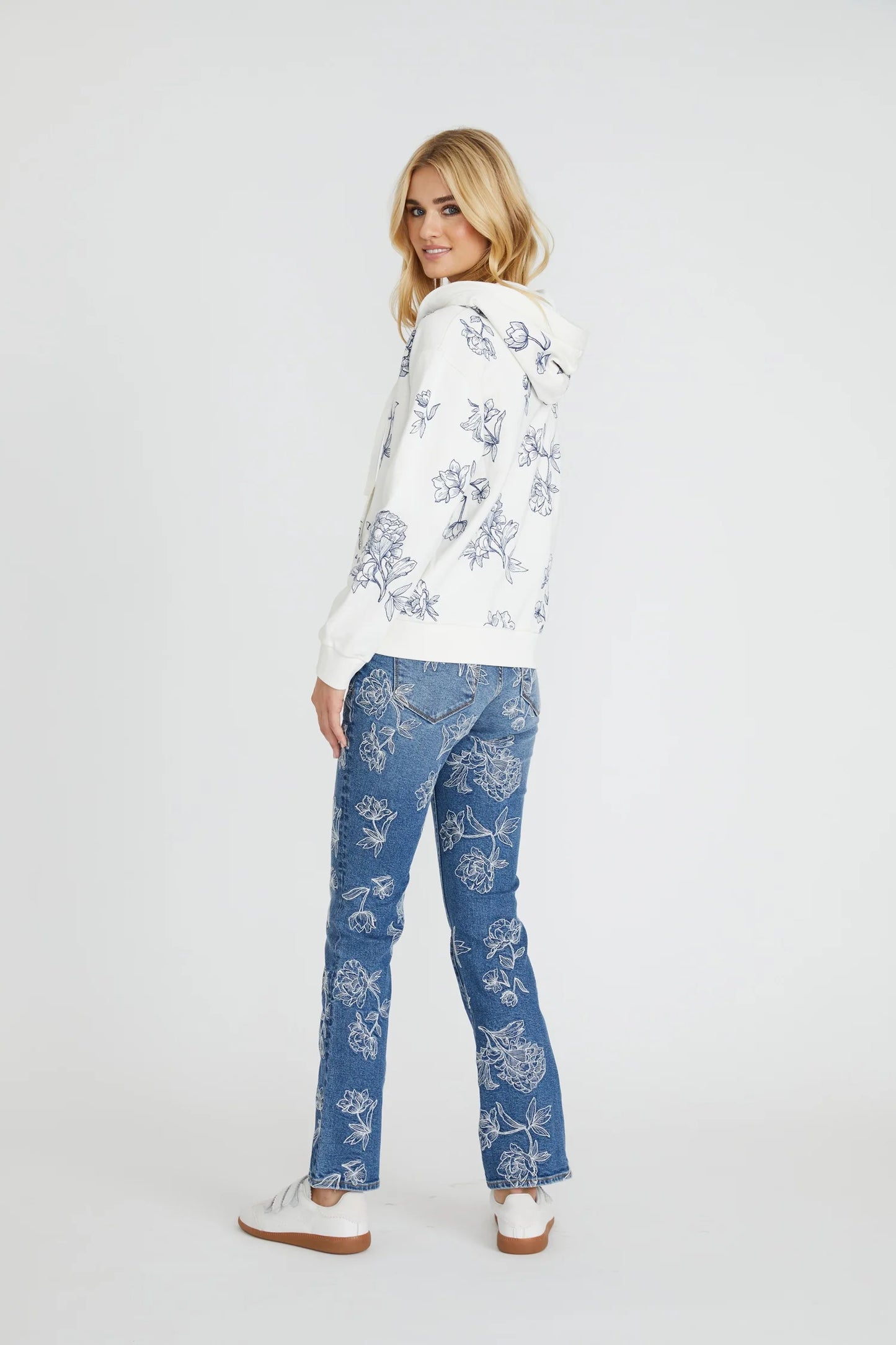 Kelly X Porcelain Etched Jeans