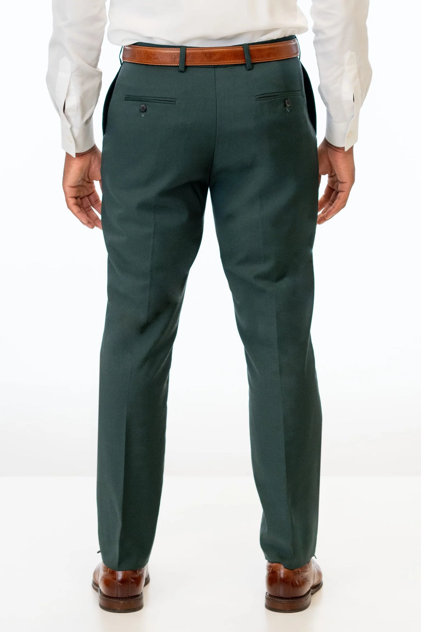 Dark Green Slim Fit Suit Pants by Couture 1910
