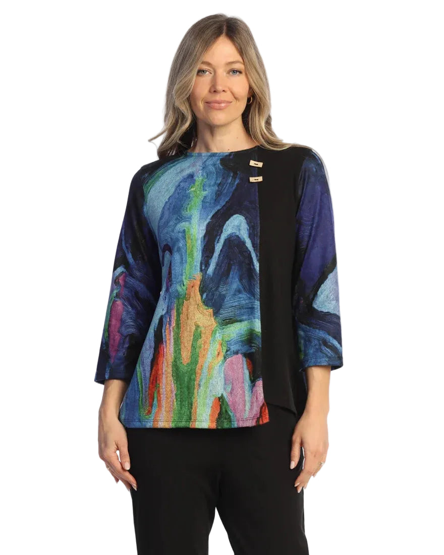 Side-Slit Tunic with Front Seam - Layla