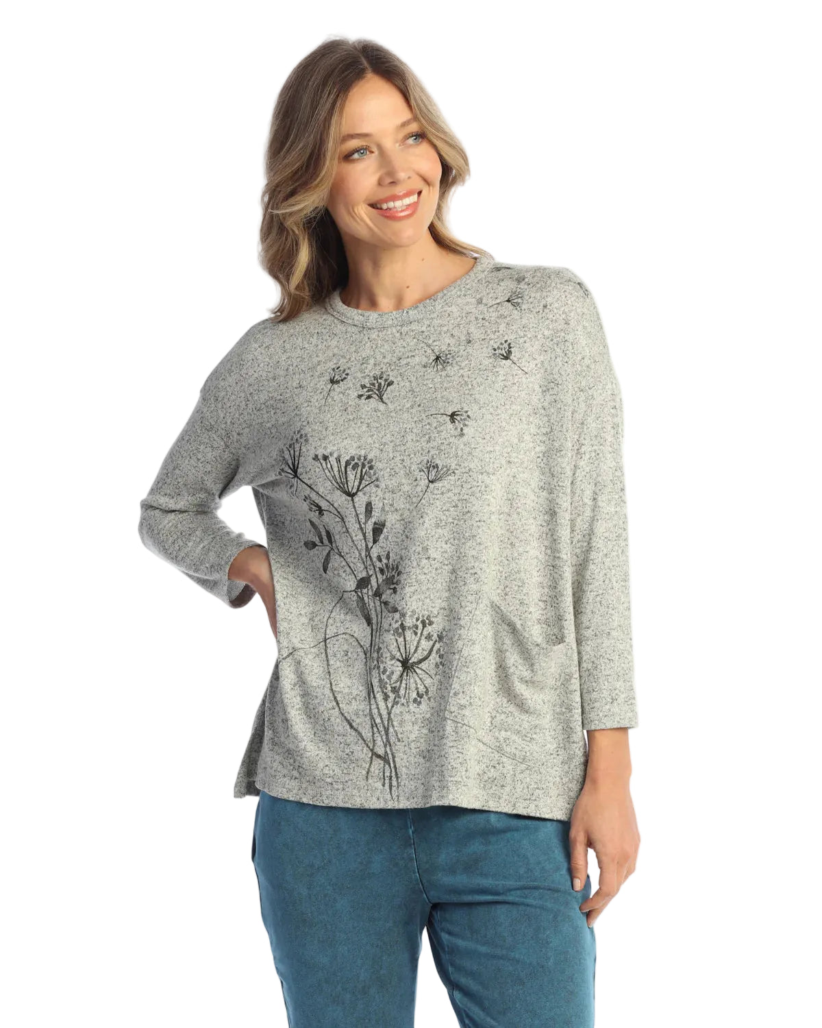 Soft-Brushed Easy Fit Dolman Top w/Pocket - Wish
