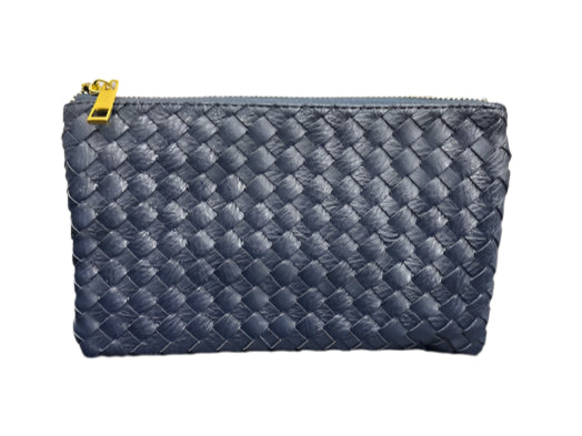 Folded Clutch with Zipper Weave Pattern