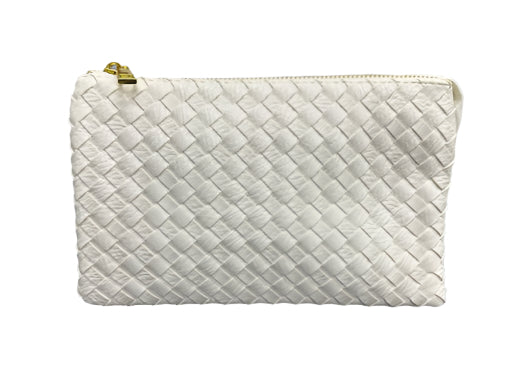 Folded Clutch with Zipper Weave Pattern