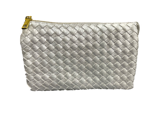 Folded Clutch with Zipper Weave Pattern