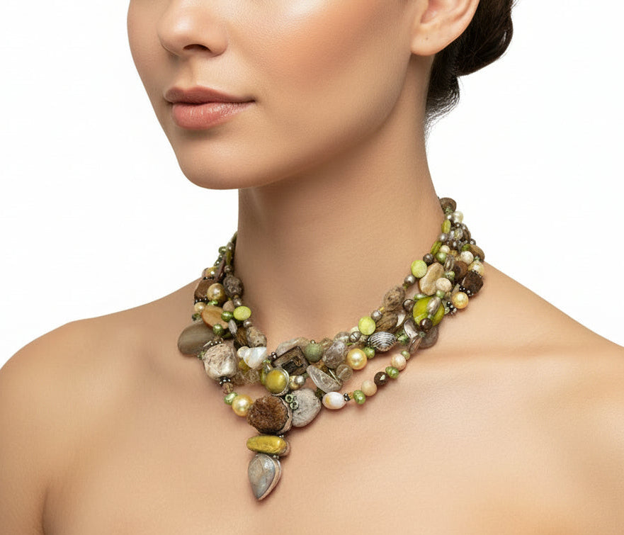 Five Strand Belt, Necklace and Bracelet - All in One.