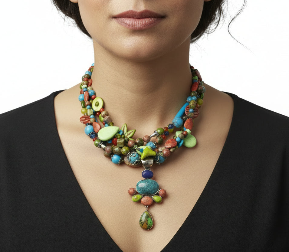 Five Strand Belt, Necklace and Bracelet - All in One.