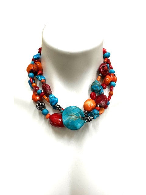 Three Strand Belt, Necklace and Bracelet - All in One.