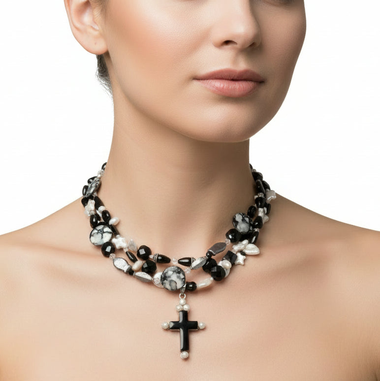 Three Strand Belt, Necklace and Bracelet - All in One.