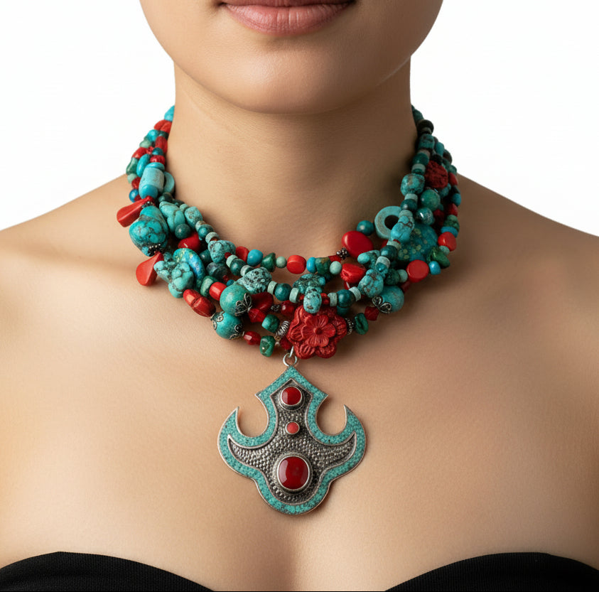 Five Strand Belt, Necklace and Bracelet - All in One.