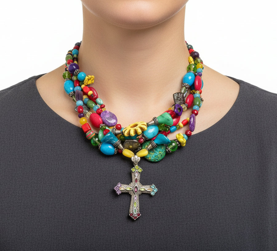 Five Strand Belt, Necklace and Bracelet - All in One.