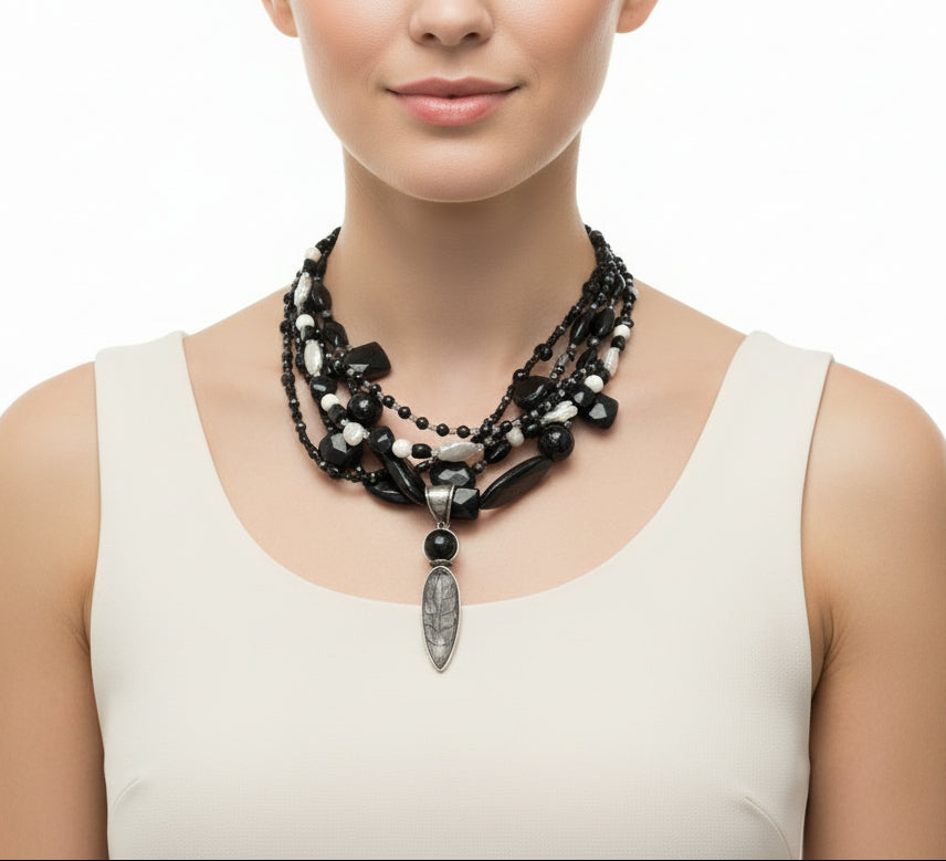 Three Strand Belt, Necklace and Bracelet - All in One.